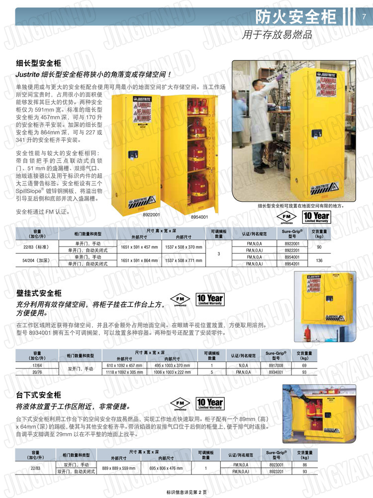 美國杰斯瑞特，防火安全柜，justrite防火柜，justrite安全柜，防爆柜justrite